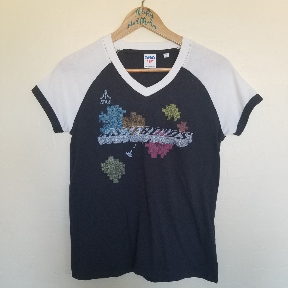 Atari asteroids by Junkfood retro tshirt